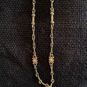 Judith Ripka La Petite flip 4 diamond necklace 18k yellow gold 18” 16.04gr